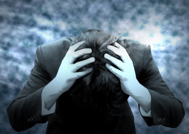 焦って困っている様子