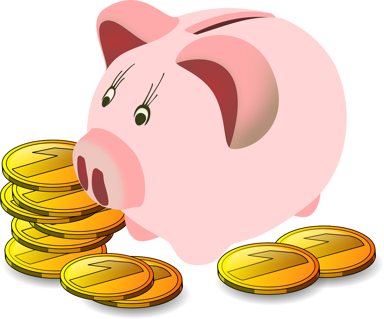売上金が入った貯金箱