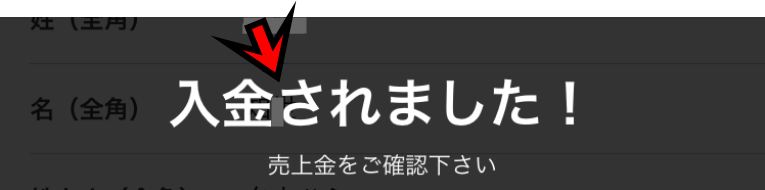 メルカリナウの入金